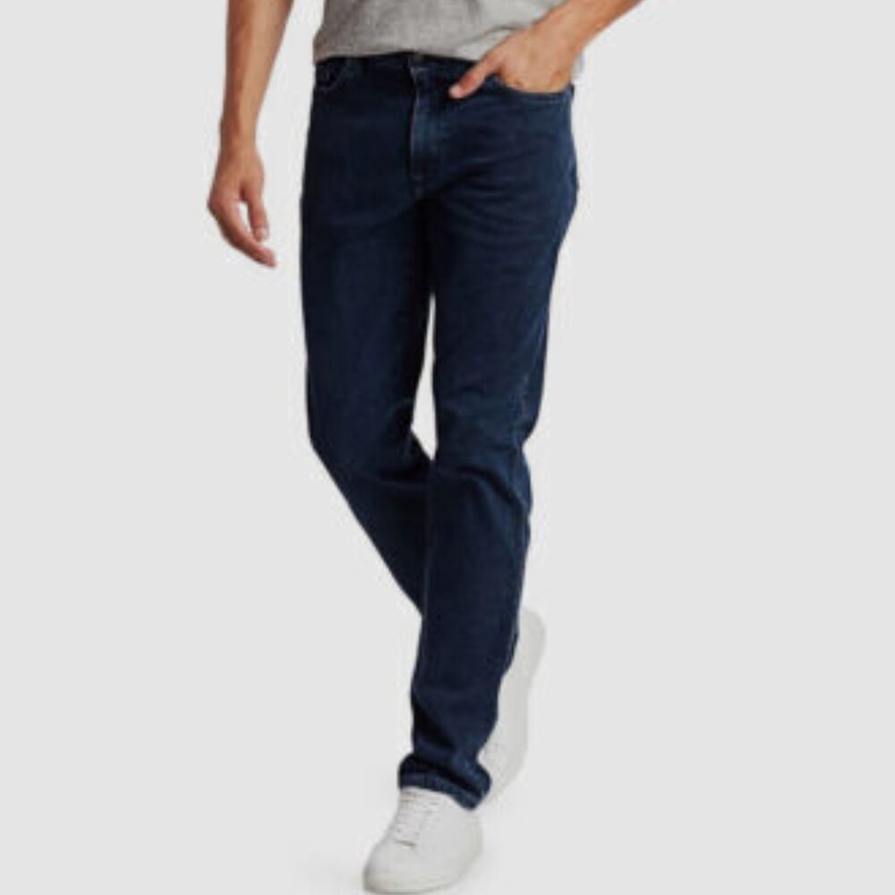 ERMENEGILDO ZEGNA Z CITY FIT LOW RISE JEANS RIGID DENIM STRAIGHT LEG sz 42
